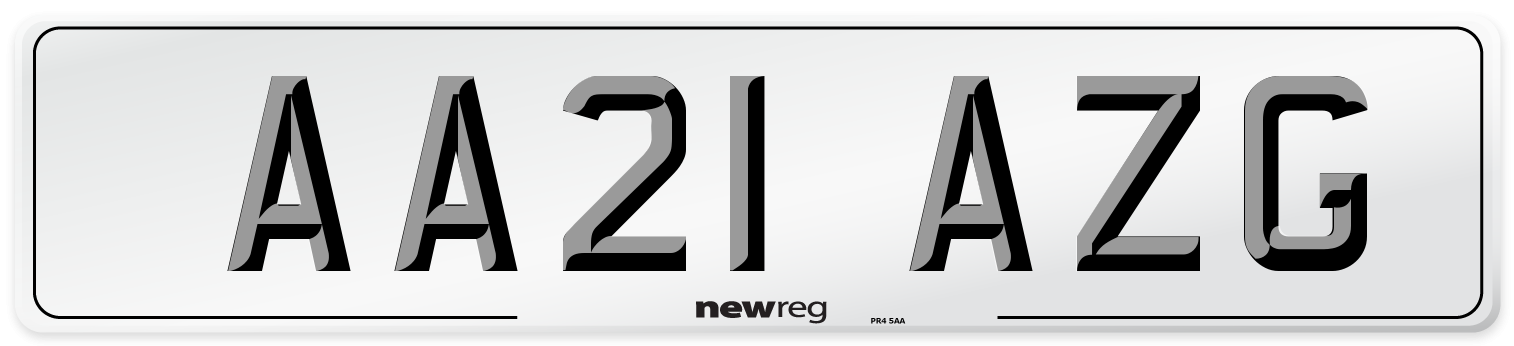 AA21 AZG Number Plate from New Reg